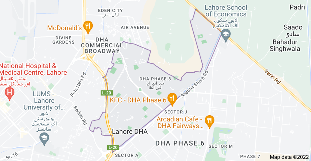 dhamaps.com dha phase 8 lahore map